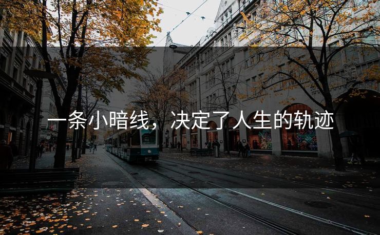 一条小暗线,决定了人生的轨迹 一条小暗线,决定了人生的轨迹